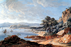 Vue de la ville de Nice. Entrée du port et fort Montalban, 1795
